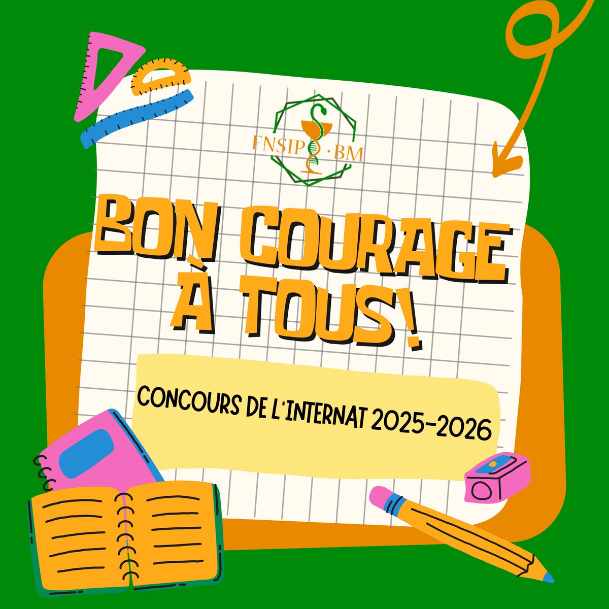 FNSIP-BM (@fnsip_bm) on Twitter photo Bon courage à tous les étudiants passant le concours à partir de demain ! Soyez fiers de votre parcours et ne lâchez rien jusqu'à la fin de la dernière épreuve ! 💪
<a href="/Pharma_ANEPF/">ANEPF Pharmacie</a> Bon courage à tous les étudiants passant le concours à partir de demain ! Soyez fiers de votre parcours et ne lâchez rien jusqu'à la fin de la dernière épreuve ! 💪
<a href="/Pharma_ANEPF/">ANEPF Pharmacie</a>