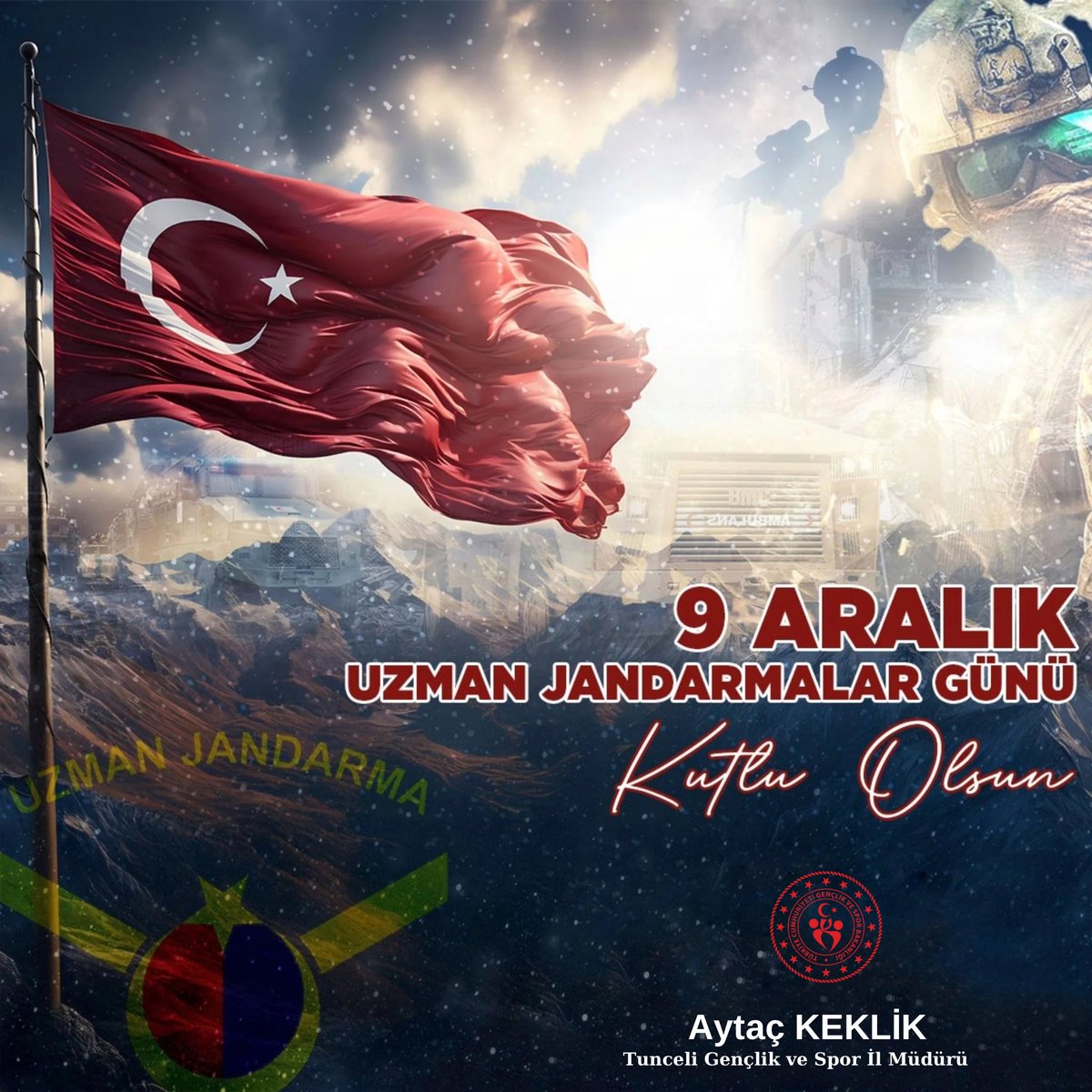 GSB_Tunceli's tweet photo. Uzman Jandarma rütbeli kahramanlarımızın 9 Aralık Uzman Jandarmalar Gününü kutluyor, Şehitlerimizi rahmet ve minnetle anıyoruz. 
@OA_BAK @gencliksporbak https://t.co/vOyzARa0JF