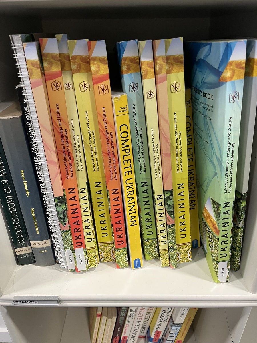 When I learned Ukrainian you were lucky to find one textbook on a shelf. Now there are loads, reflecting the increased interest. So, far from erasing the 🇺🇦 language via invasion and repression, 🇷🇺 seems to be succeeding in making Ukrainian even more popular. Globally. Genius.