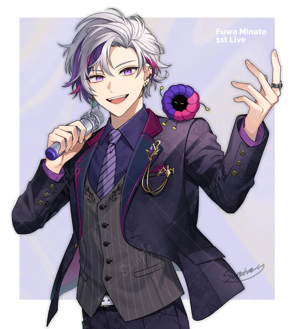 不破湊様1st Live Cheers with youにてこちらのフラワースタンドのイラストお手伝いさせていただきました #不破湊_1stLIVE #絵スコート 