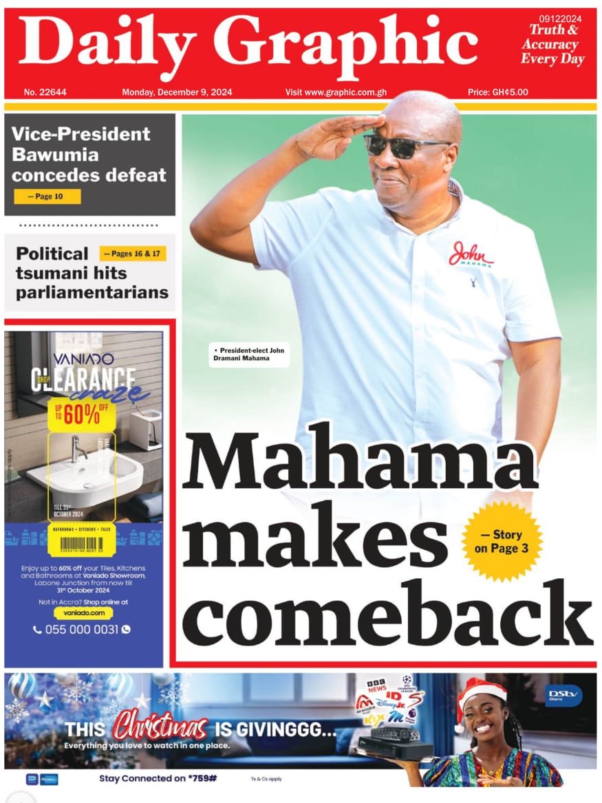 AwalMoHudu's tweet photo. Banner headline.
#PresidentElectJM https://t.co/GgXSeWOEAq