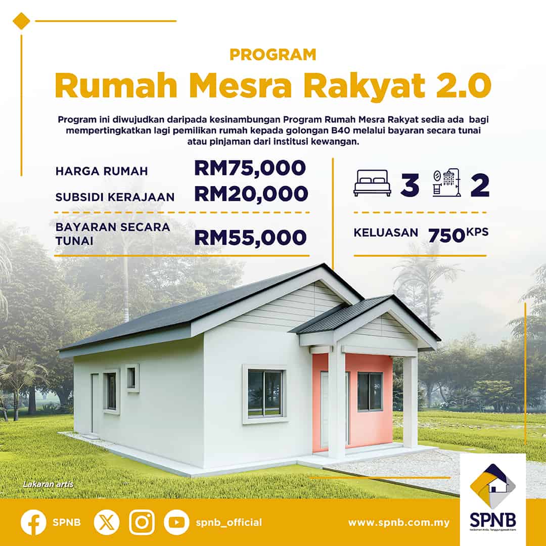 FaktaBukanAuta's tweet image. Tahukah anda kalau ada tanah (sendiri atau ibu bapa) &amp;amp; gaji isi rumah bawah RM5,000 boleh mohon rumah dgn SPNB.

Harganya RM75,000 tapi,

gov subsidi RM20,000.

Anda bayar RM55,000 atau bayar ansurans RM300 sebulan. 🫱🏼‍🫲🏻

Nak mohon di mana?

Terus ke website :

🔴…