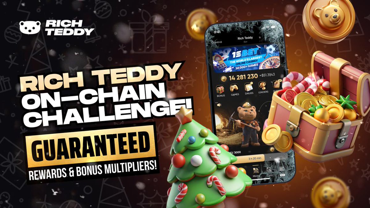 🎅 RICH TEDDY’S HOLIDAY SURPRISE IS HERE!
t.me/richteddy_bot

🎅 New Year’s magic has arrived, and it’s full of rewards! 🎄

🌎 Connect your wallet in the Tap App, send a transaction on the TON network, and claim guaranteed holiday bonuses and rewards!
😍 Plus, get ready for