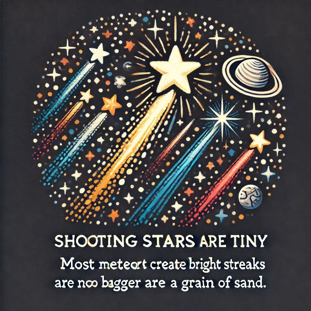 BrijeshFaldu1's tweet photo. 🌟Shooting Stars Are Tiny
Most meteors that create bright streaks are no bigger than a grain of sand.
#MeteorFacts #Astronomy #Space
