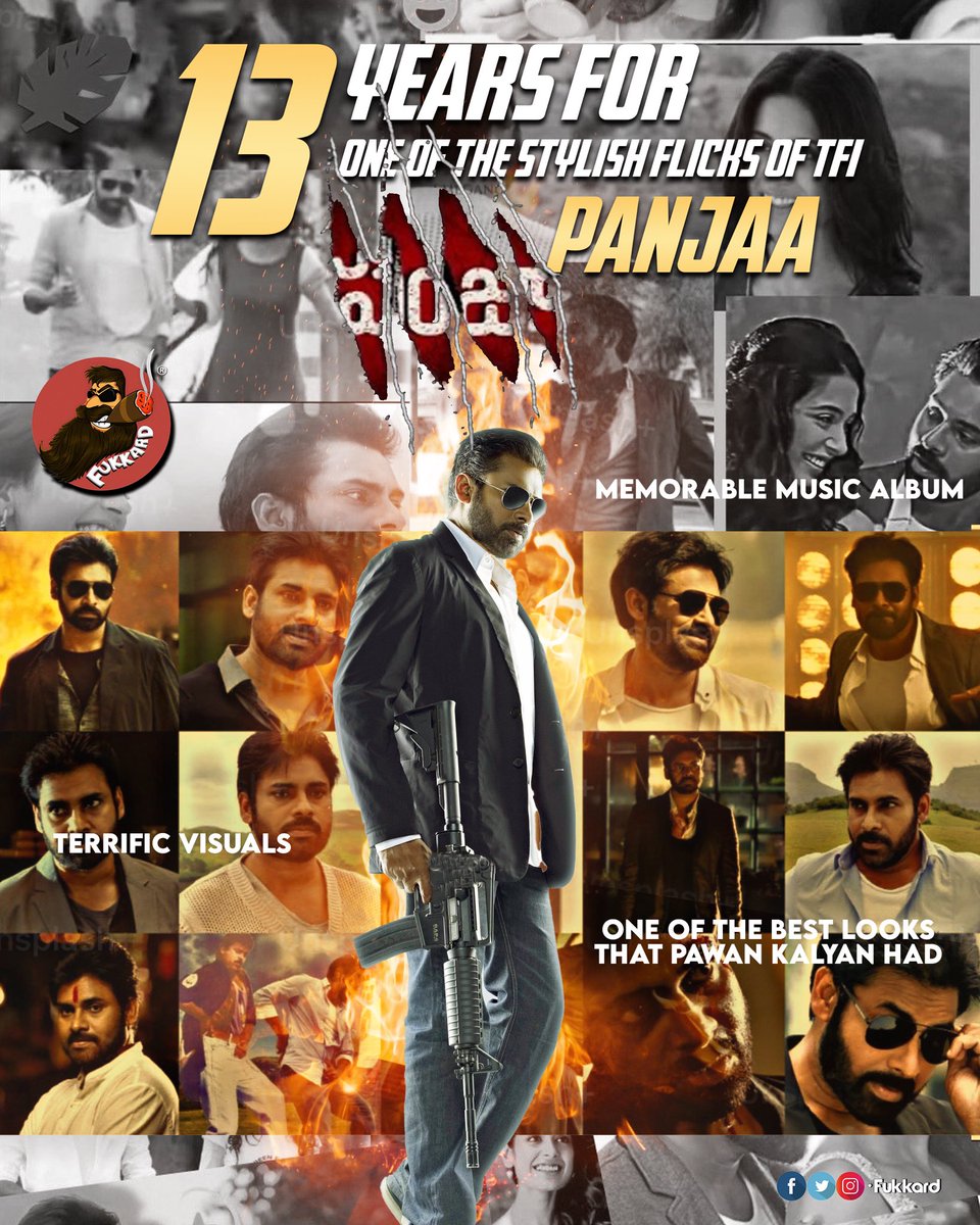 Fukkard's tweet photo. 13 Years for Ever Stylish Film Power Star #PawanKalyan’s #Panja💥💥

#13YearsForPanjaa https://t.co/y7Iz7TlOh3