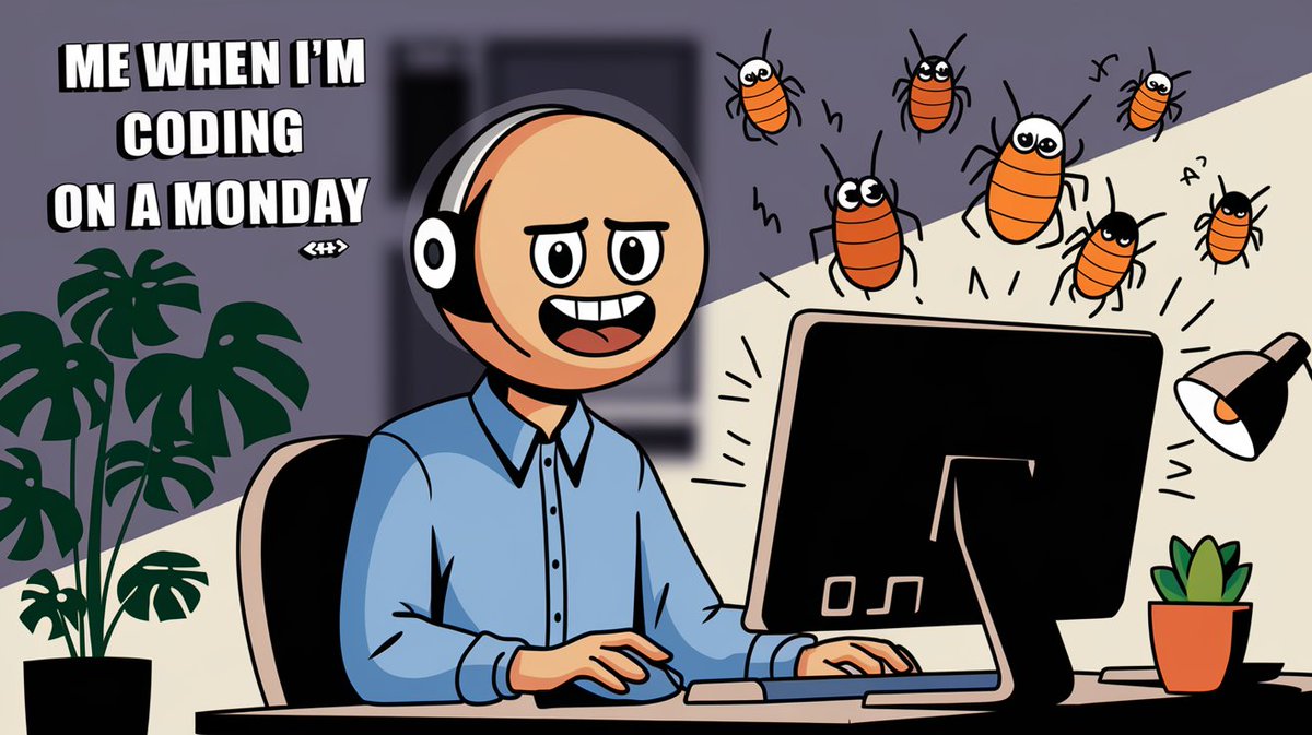 guru99com's tweet image. 🐛 Coding on a Monday feels like opening a bug zoo! But hey, that's what coffee and persistence are for! ☕💻
Can you relate? Drop a 👍 if you do!
Like, Follow, and Comment! 🐞
#CodingProblems #CodingMemes #coding #codinglife #Memes #MondayBlues #DebuggingDiaries #guru99…