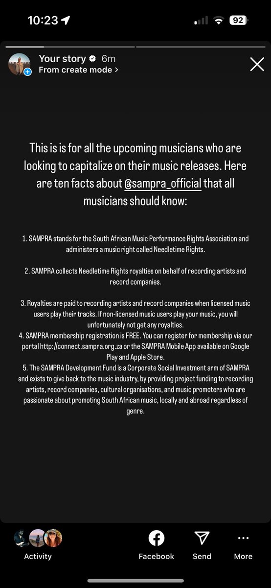 Jesse_Clegg's tweet photo. A fact sheet for all musicians entering the music industry. Learn how to monetize and earn off of your releases with @OfficialSAMPRA . A hugely important service for the sustainability of SA music. Shout out #SAMPRA for supporting the arts. https://t.co/vgZRIIgKN3