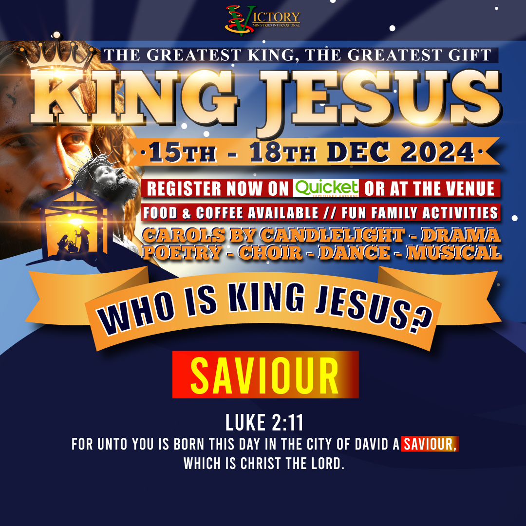 𝐖𝐇𝐎 𝐈𝐒 𝐊𝐈𝐍𝐆 𝐉𝐄𝐒𝐔𝐒?
🔥 𝐒𝐀𝐕𝐈𝐎𝐔𝐑 🔥

📖 𝐋𝐔𝐊𝐄 𝟐:𝟏𝟏
FOR UNTO YOU IS BORN THIS DAY IN THE CITY OF DAVID A SAVIOUR, WHICH IS CHRIST THE LORD. 🙌