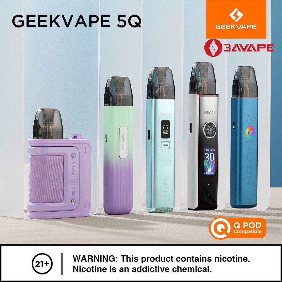 3avapeOfficial's tweet image. Here are the 5 Geekvape Q Series Devices! 🎉 Which one is your top pick? 🤔 💨

✨ From Wenax Q to Sonder Q2, we've got them all at 3avape! 🛒 Don't miss out on your favorite!

#Geekvp #QPod #QSeries #WenaxQ #SonderQ2 #HeroQ #SonderQ #WenaxQPro