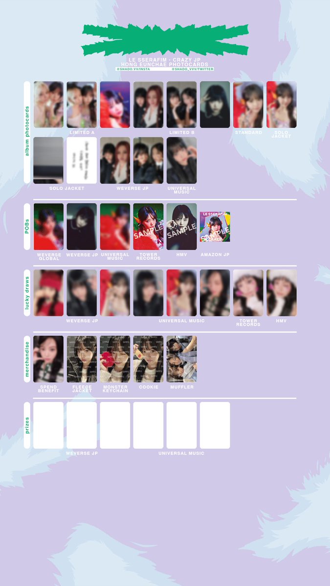 091224 - LE SSERAFIM - Crazy JP Member photocard template - Kazuha