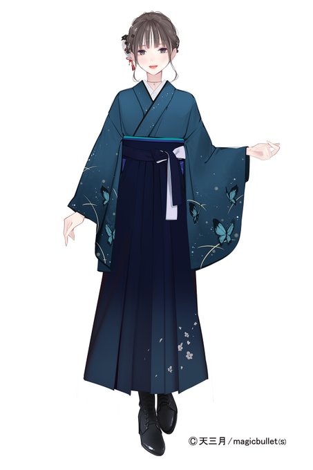 事務仕事にも飽きたので夕刻からボンヤリと和装フィギュアの企画を詰めてたんですけど、どういう訳か「越冬つばめ」が頭の中で繰り返し流れて止まらないです💦しっとりした良い曲ですが…なんで?時節柄?

画像は天三月さんにお願いしてお着物柄や髪飾り等の新規デザインをして頂いた設定画です。 