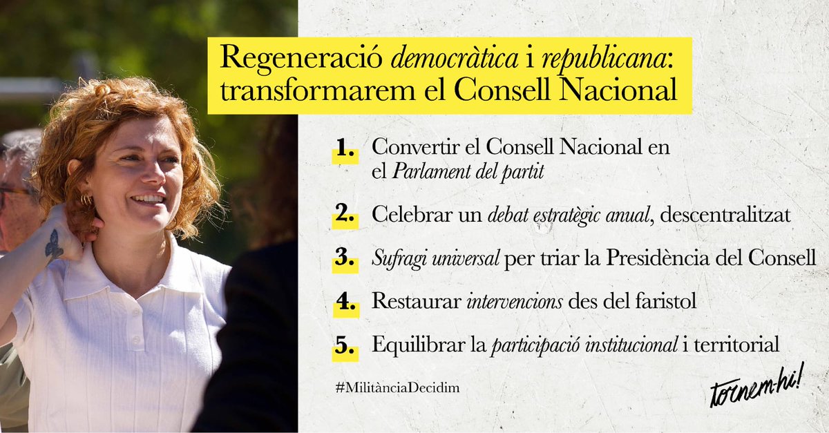 Iniciem una setmana decisiva. Dissabte votem quin partit volem, i per decidir calen arguments sólids i clars, la política és o hauria de ser això. Prou vetos, rencors, i jugar al "i tu més" tots som hereus de Macià, Companys, i tants militants. Arguments i propostes👇 @MDecidim