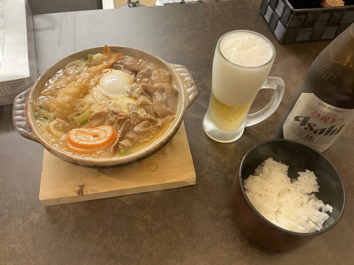 _fromage's tweet photo. 富山県高岡市　糸庄高岡店
もつ煮込みうどん玉子入、ビール、ごはん（小）
20241103

#ふろまごはん https://t.co/eh7vK2L1co