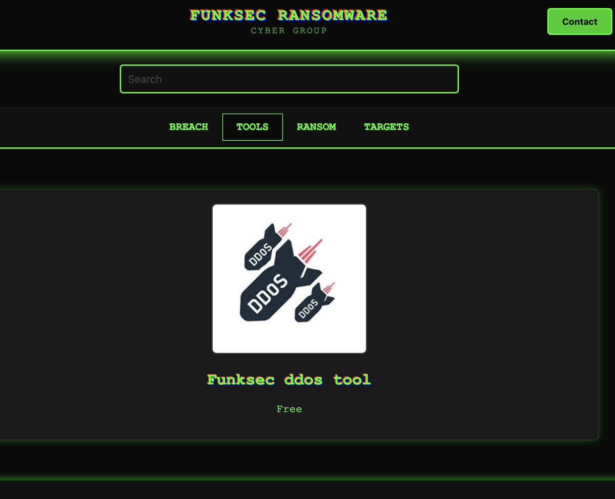 SLCyberSec's tweet image. Furthermore, the Funksec group offers a free distributed denial-of-service (DDoS) tool via their blog. (3/3) #threatintelligence #ransomwareintelligence #darkwebintelligence