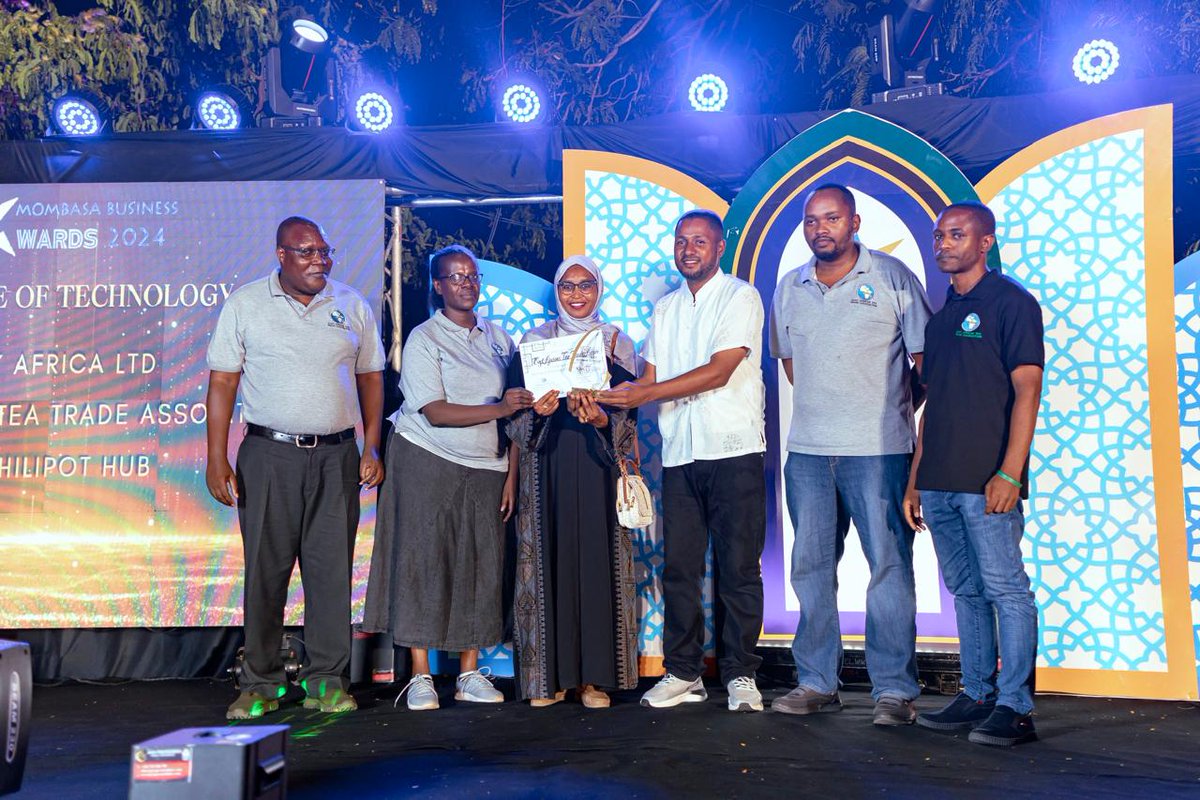 InfoEatta's tweet photo. Exciting news! EATTA has won Best Use of Technology at the @KncciMombasa Mombasa Business Awards 2024!
A huge thank you to our team & partners for driving innovation in the tea trade industry. Here's to more milestones ahead!
#EATTA #Innovation #TeaTrade #MombasaBusinessAwards24 https://t.co/Bxs8Gnski2