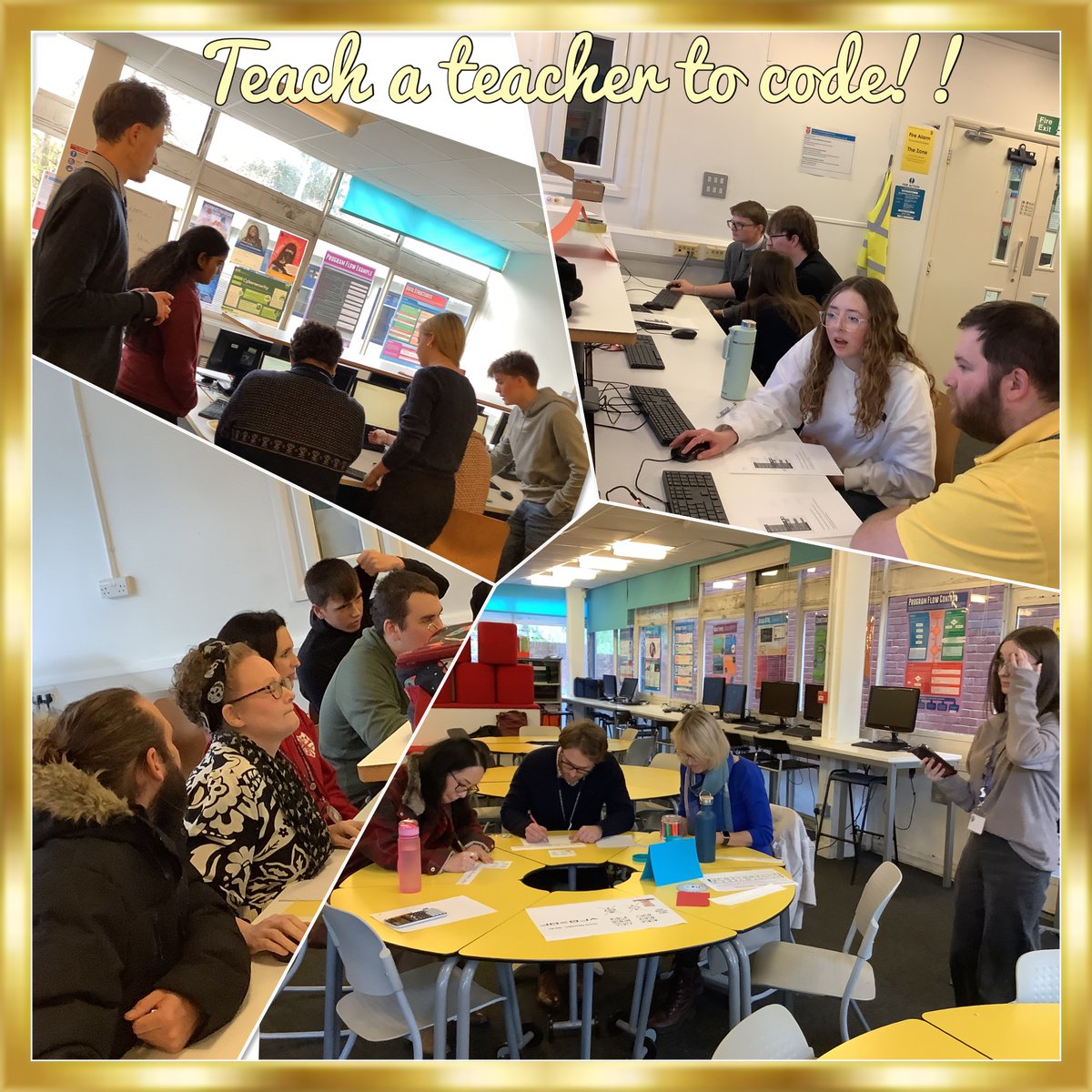DGGS_Info's tweet image. To celebrate #CSEdWeek, A-Level students hosted an exciting House Competition - Teach a Teacher to Code! 🎉 Staff had great fun competing across houses, whilst students loved teaching their teachers. Huge congrats to Stephen House for winning the competition! 🏆 #codingisfun