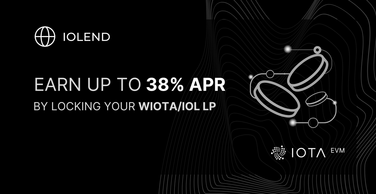 Lock your $wIOTA / $IOL LP and watch your rewards grow! 

🚀The longer you lock, the higher your rewards — earn up to 38% APR for a 12-month lock. 

Maximize your gains today here 👉 iolend.fi/manage