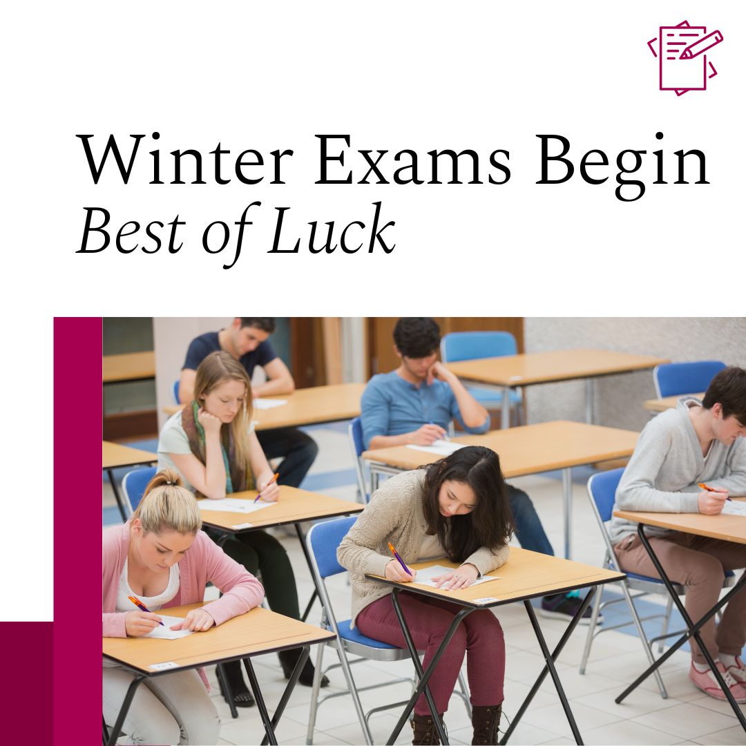 Wishing our students the best of luck as Christmas Exams begin today ☘️ 

If you are feeling stressed or overwhelmed, there are a number of supports available to help you during exam season: universityofgalway.ie/galway-exams-1…

#UniversityOfGalway #Exams #Study #StudentSupport