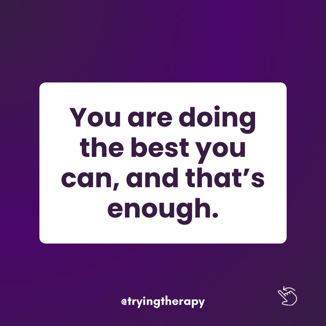 Tryingtherapy's tweet photo. The holidays aren’t easy for everyone, and that’s okay. Whether you’re feeling overwhelmed, lonely, or just “off,” you’re not alone💜. https://t.co/ln7272lDl3