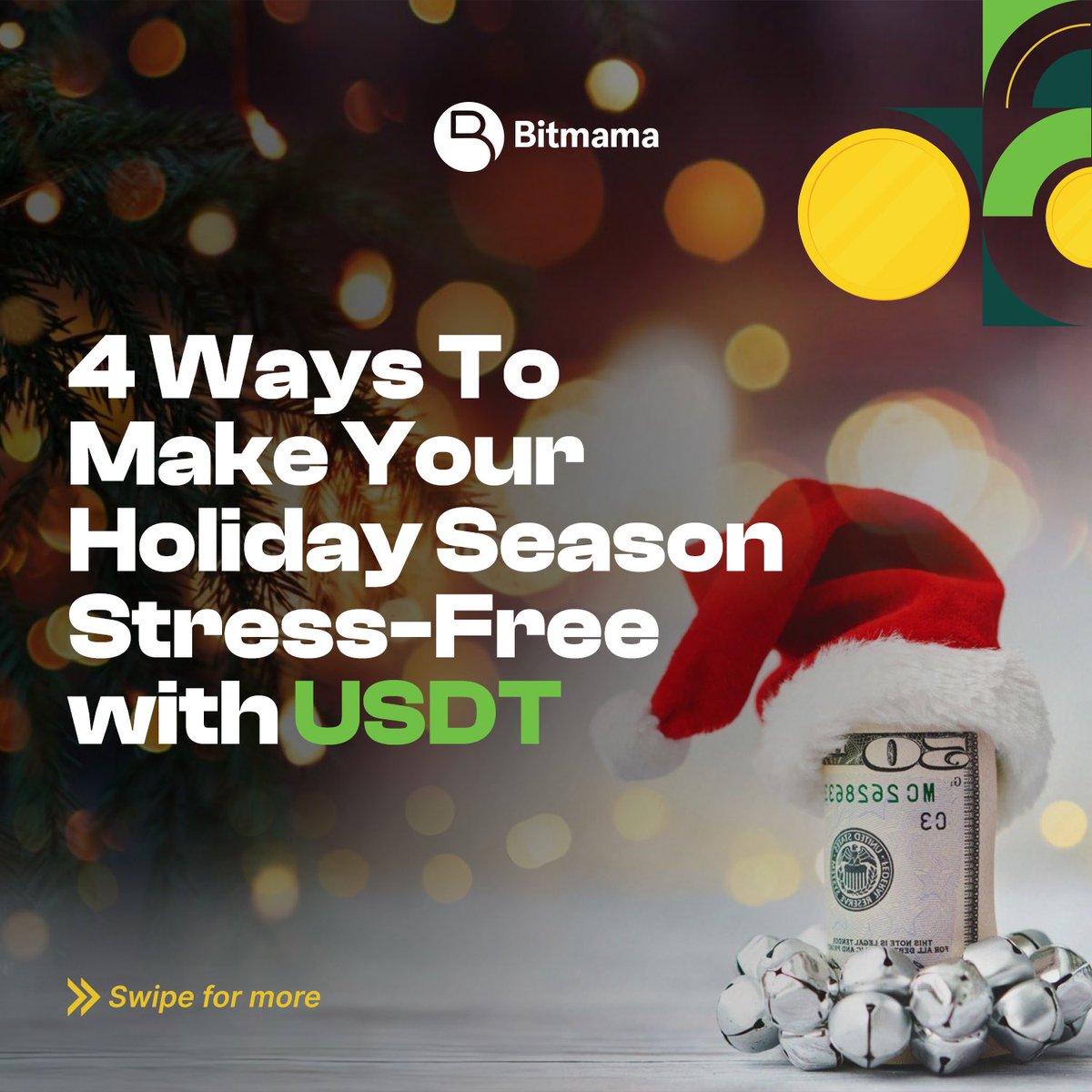 bitmamaexchange's tweet photo. Don’t let holiday stress get you down – embrace the convenience of USDT with Bitmama and focus on what truly matters: joy, love, and celebration! 🎉❤️

https://t.co/r2hbEW5Plg https://t.co/hhz0qte3bx