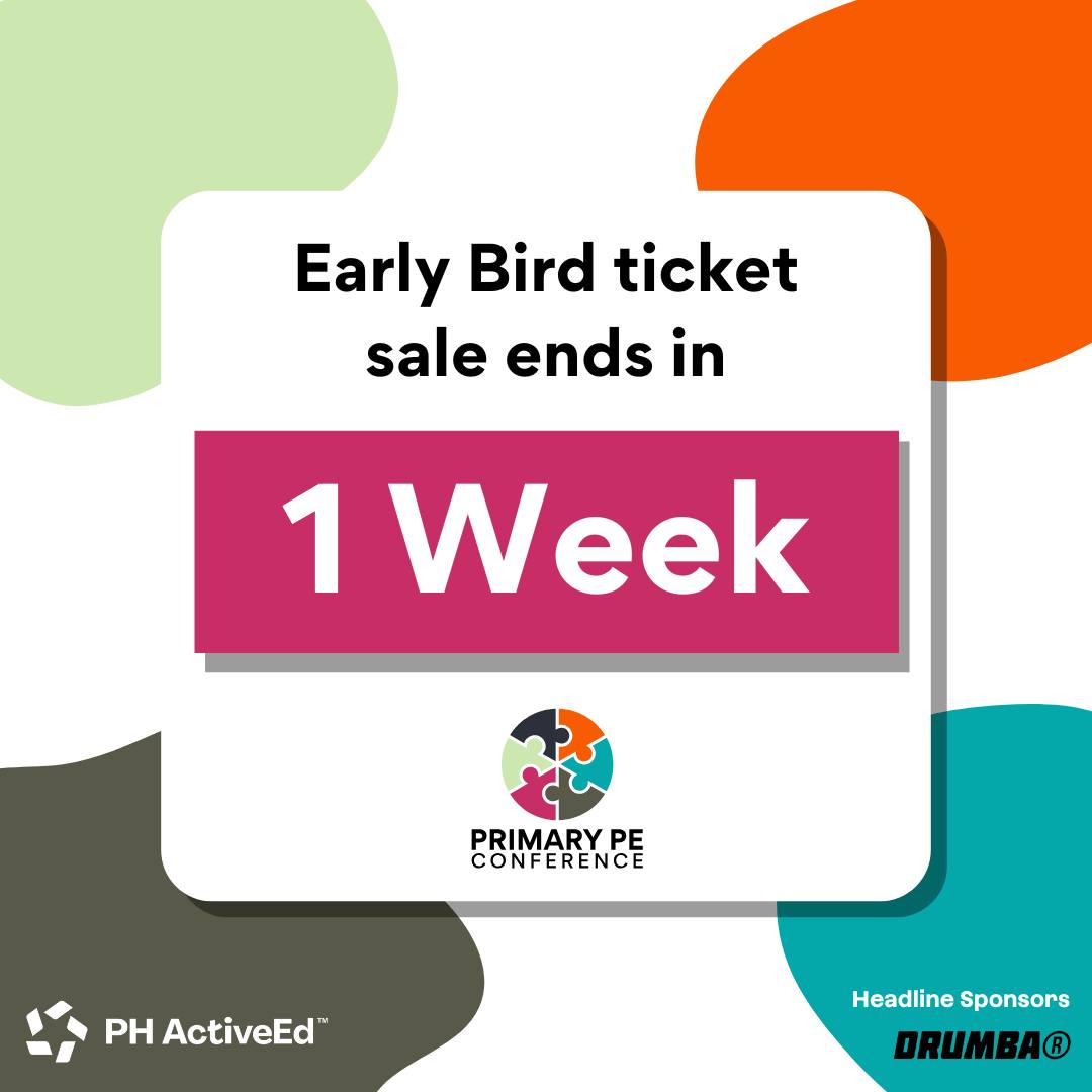Only 1 Week Left! ⚠️
 
This is the FINAL CALL to secure Early Bird tickets for The Primary PE Conference 2025! Time is ticking ⏰
 
Stay tuned to our socials for updates on our agenda 🔥
 
🎟 Secure your Early Bird tickets by 20th December &amp; save!
 
Book now on our website! 🏃‍♂️💨
