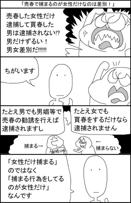 「売春で捕まるのが女性だけなのは差別!」 