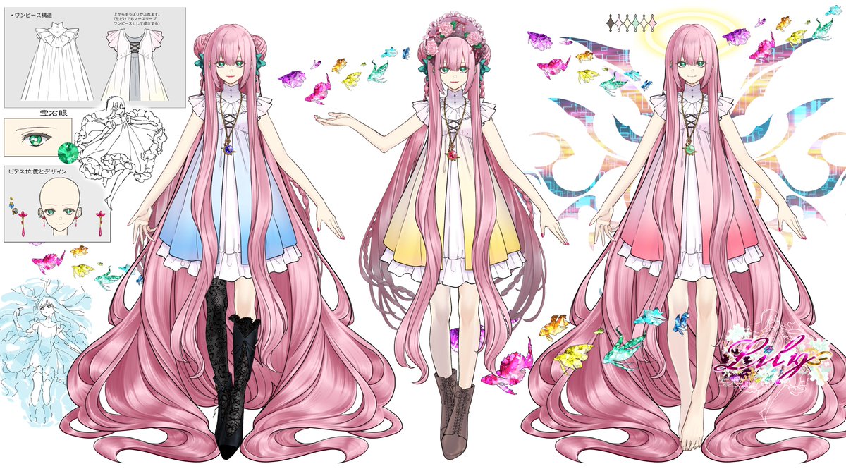 lily_YuriNazuka's tweet image. ＼🎈生まれました🎈／
（活動15周年目にしてようやくの固定キャラが。）