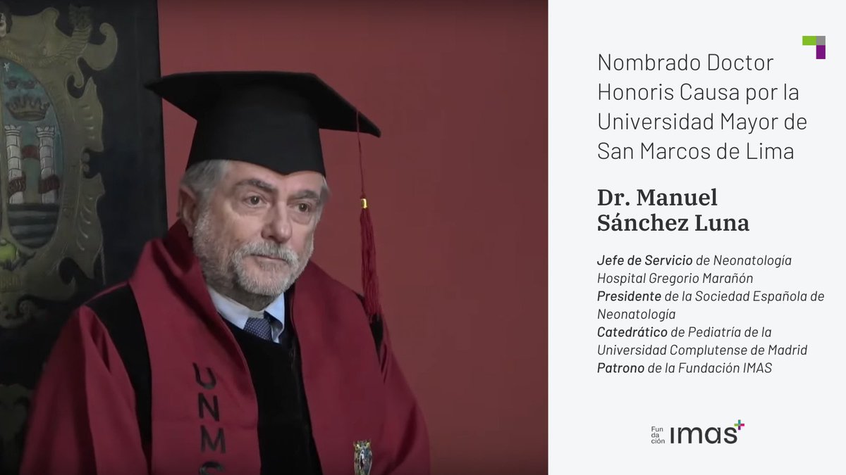 🎓La Univ. de San Marcos de Lima nombra a nuestro patrono, Dr. Manuel Sánchez Luna, Doctor Honoris Causa. Merecedísimo reconocimiento a una de las mayores eminencias en #neonatología de nuestro país👏👏

Presidente <a href="/SENeonatologia/">seNeo</a> 
Director <a href="/DBP_GEIDIS/">GEIDIS</a>
Catedrático <a href="/unicomplutense/">Complutense</a>
