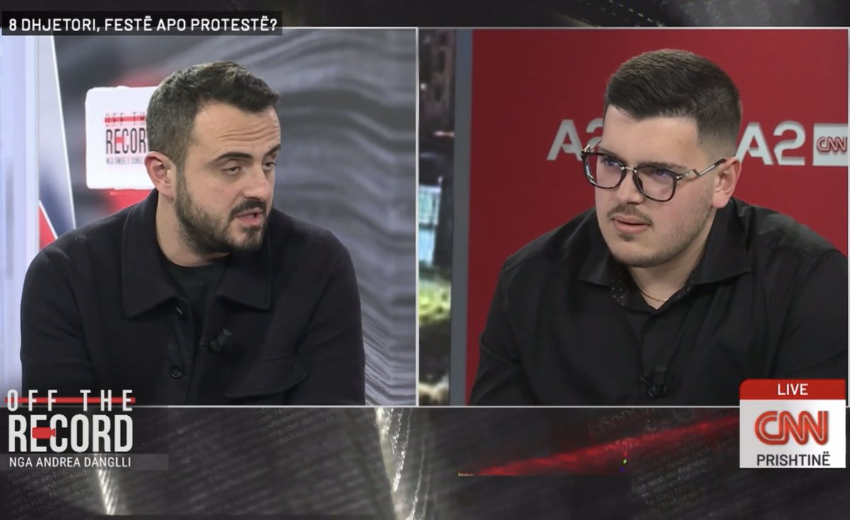 DostiSavio's tweet photo. Kënaqësi të isha i ftuar në emisionin “Off The Record” në A2 CNN për të folur për Ditën Kombëtare të Rinisë dhe detyrën e vështirë që kanë të rinjtë për të ecur në gjurmët e brezave të shkuar dhe për të përmbushur ëndrën e integrimit të Shqipërisë në Bashkimin Europian. https://t.co/nfgZ3TKZEp