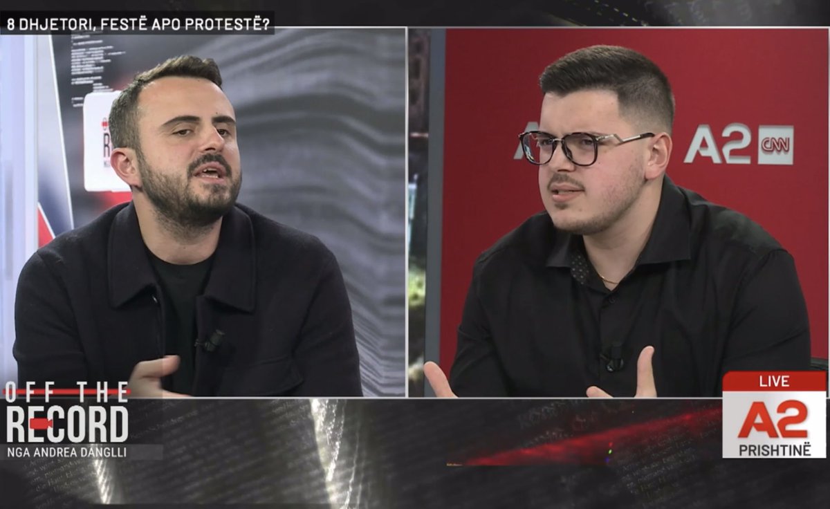 DostiSavio's tweet photo. Kënaqësi të isha i ftuar në emisionin “Off The Record” në A2 CNN për të folur për Ditën Kombëtare të Rinisë dhe detyrën e vështirë që kanë të rinjtë për të ecur në gjurmët e brezave të shkuar dhe për të përmbushur ëndrën e integrimit të Shqipërisë në Bashkimin Europian. https://t.co/nfgZ3TKZEp