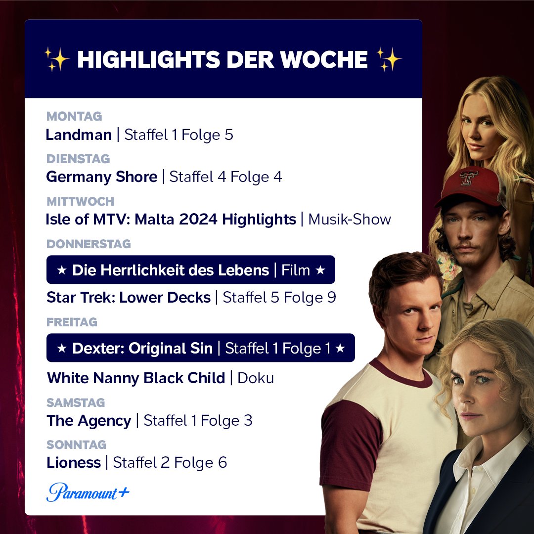ParamountPlusDE's tweet photo. Freitag habt ihr ein Date mit dem jungen Dexter!
#Wochenhighlights #ParamountPlusDE #ParamountPlus https://t.co/yVyqiV7dB8