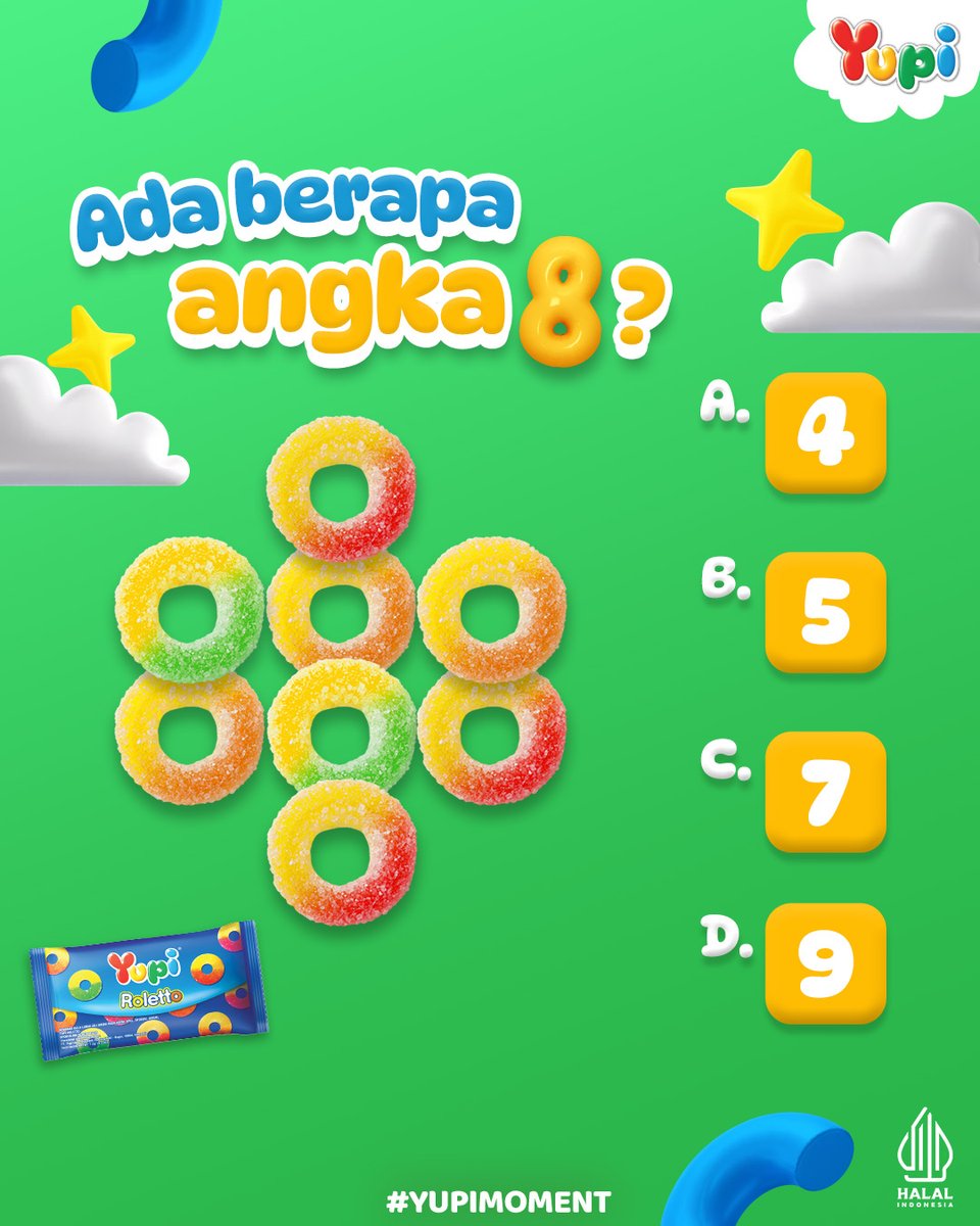 Langsung tebak di kolom reply yukkkk! Nanti Yumin kirimin hadiah ke Yupiers yang beruntung..... hihi

Syarat &amp; Ketentuan :
1. Follow Twitter Yupi.
2. Like dan jawab di kolom reply.
3. Yupiers boleh ikutan &amp; jawab berkali-kali.
4. Giveaway akan berlangsung sampai 15  Desember