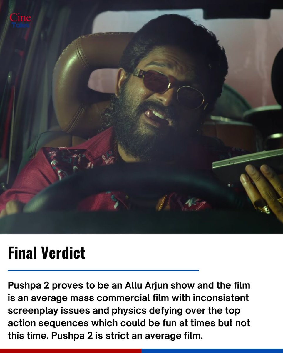 “Pushpa 2 is all style no substance…” writes @mradulrajsharma (2.5/5 stars) ⭐️⭐️🌟
#filmygyan #reviews #AlluArjun