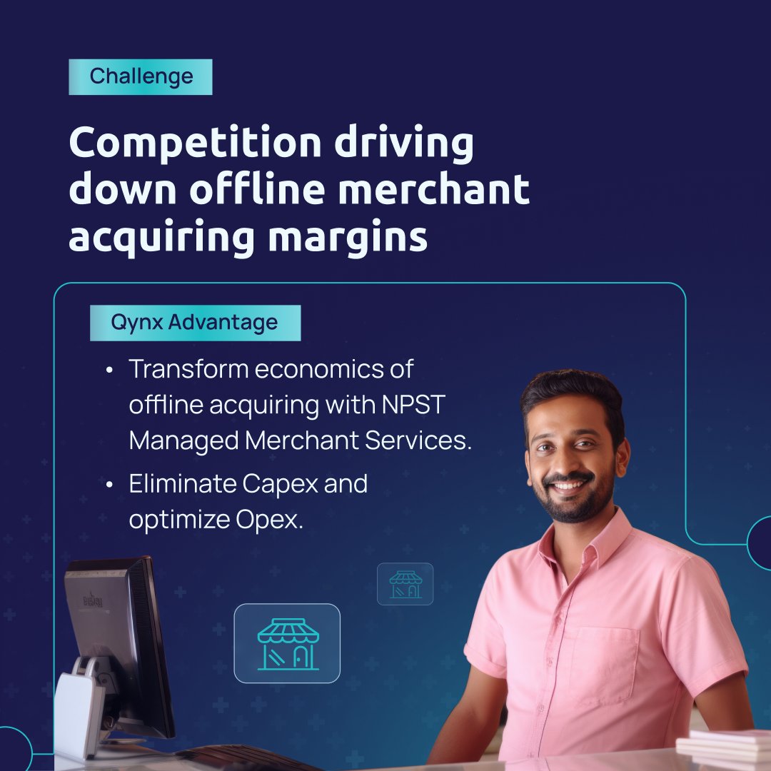 NpstLtd's tweet photo. Today banks face numerous challenges in expanding their offline payment offerings from intense market competition & stringent regulatory compliance to rising operational costs & evolving merchant expectations.
#ppaas #managedmerchantservices #digitalpayments #bankinginnovation https://t.co/DZE3sxdEmU