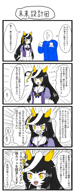 ウマ娘4コマ
「未来設計図」
#ウマ娘 #4コマ 