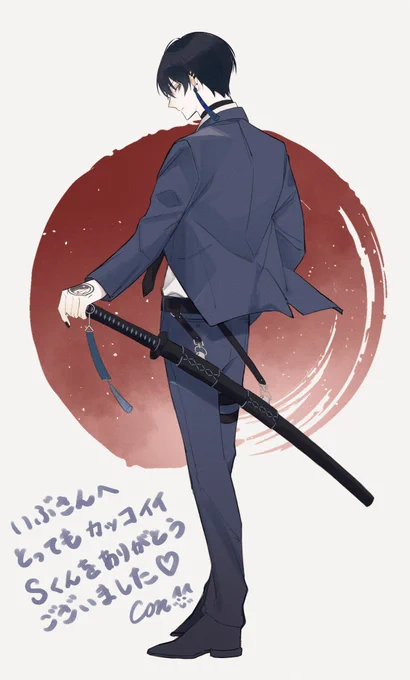 カッコ良すぎてお写真を参考に描かせていただきました...後ろ姿ほんとに美しすぎて大好きです!!改めまして、いぶさん素敵なコスを本当にありがとうございました!!! 