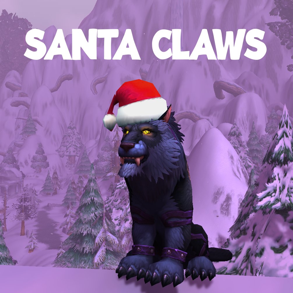 TheDruidGuild's tweet photo. What do you call a feral druid that is spreading the joy of Christmas? 🎄 #Warcraft
...
Santa Claws. 🐱👈 https://t.co/x16iWVROqP