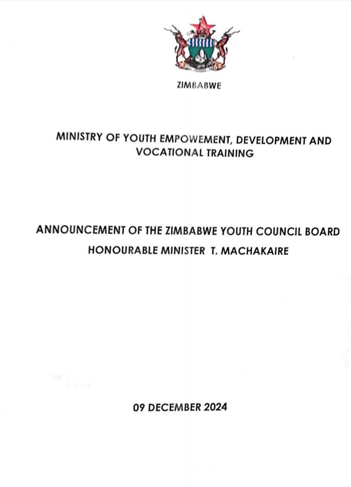 Zimbabwe Youth Council tweet media