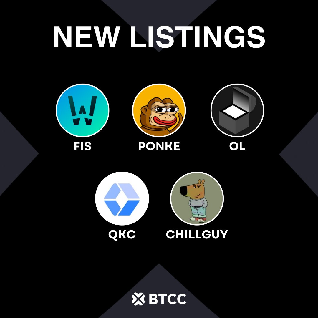 ✨ NEW LISTINGS ✨

$FIS | $PONKE | $OL | $QKC | #CHILLGUY

🔥 USDT-margined perpetual futures
🔥 Up to 50x leverage

Trade now ➡️ bit.ly/32fNbZh