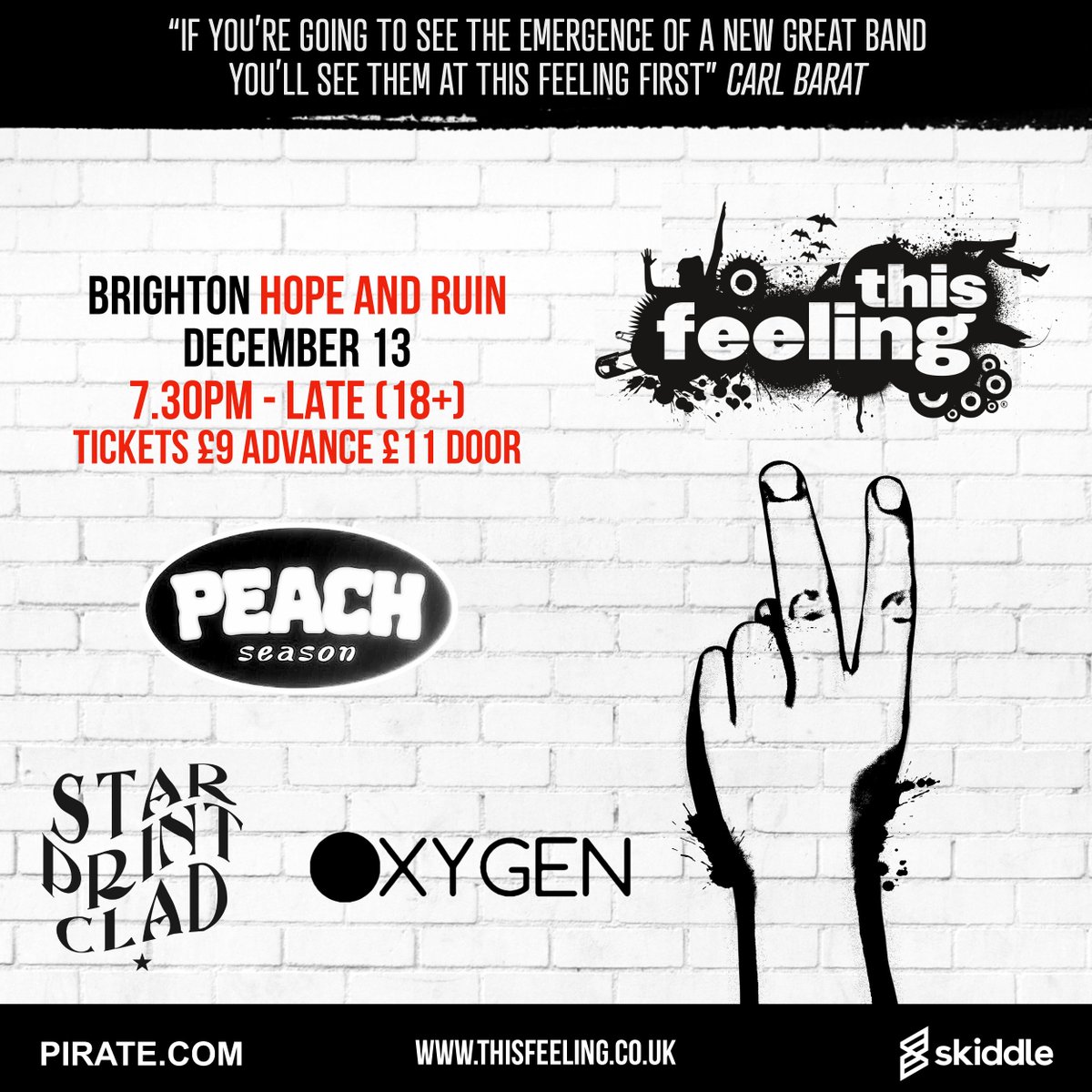 This Feeling (@this_feeling) on Twitter photo Coming up this week: Friday 🎸Brighton <a href="/thehopeandruin/">The Hope & Ruin</a> w/ <a href="/starprintclad/">STAR PRINT CLAD</a> Oxygen & Peach Season
🎟️ skiddle.com/e/40373282
🎶 open.spotify.com/playlist/4ZNgT… Coming up this week: Friday 🎸Brighton <a href="/thehopeandruin/">The Hope & Ruin</a> w/ <a href="/starprintclad/">STAR PRINT CLAD</a> Oxygen & Peach Season
🎟️ skiddle.com/e/40373282
🎶 open.spotify.com/playlist/4ZNgT…