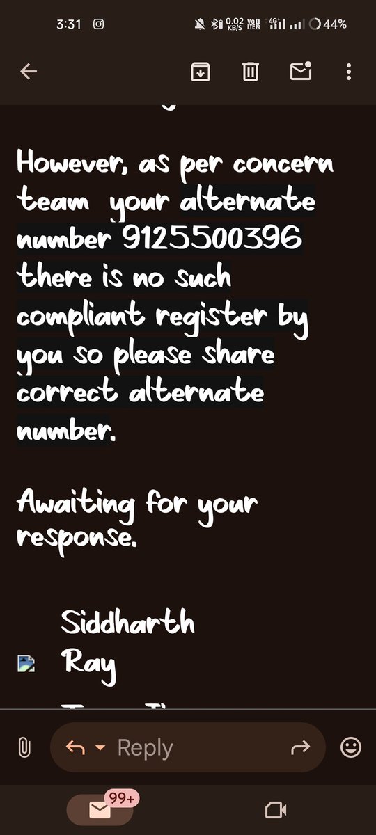 SanskarRatan's tweet photo. @JioCare See the today's excuse given by you team . 🤣🤣 https://t.co/j31vfnSlpf