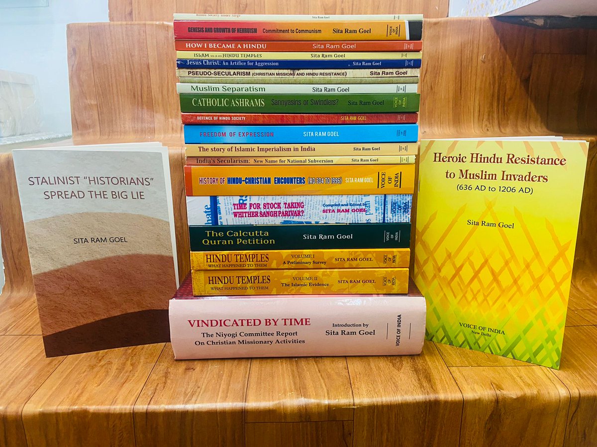 PadhegaIndia_'s tweet photo. #PIBookRecommendation 💮
We've curated a set of 21 enlightening books by Shri Sita Ram Goel Ji which we believe everyone should read.
We can't recommend them enough.
#BuyOriginal 💮 #BuyFromPI
#SitaRamGoel
Order 👉https://t.co/WNdSONkPWG https://t.co/R58SFNrjxb