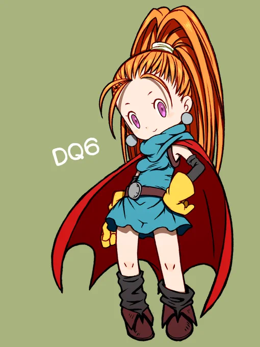 ドラクエ6からバーバラさん。ドラクエ6は2つの世界の話が混ざっちゃっていまいち感情移入できなかったんですよねー・・・俯瞰で見たらちょっと哀しい、すごくいい話なのだと思うのですが・・・ #ドラクエ6 #DQ6 