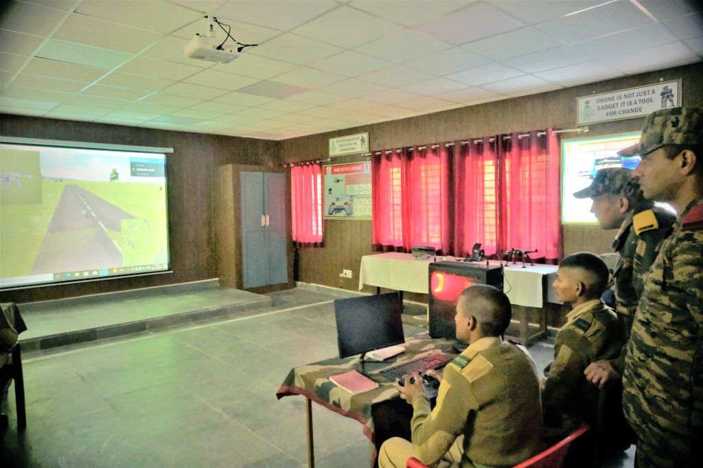 PRODefDehradun's tweet photo. GRRC, Lansdowne gets a cutting-edge #Drone training lab!

RealFlight #simulator &amp; 100+aerial platforms give soldiers &amp; Agniveers unmatched #virtualtraining.

Day/night FPV, multiweather, obstacle courses, #VRcompatible modes, &amp; more!

Shaping the Future Warriors for battlefields. https://t.co/mtof9rODFv