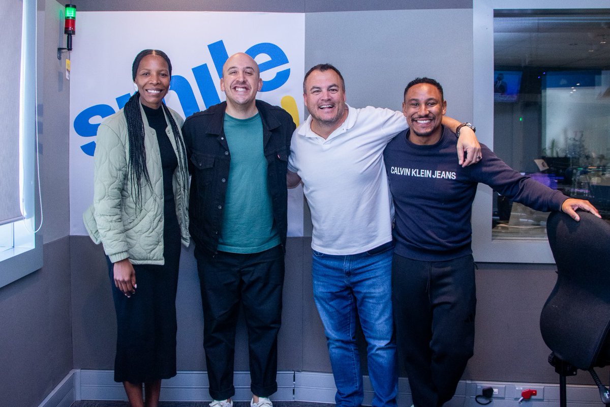 Big love to the <a href="/Smile904FM/">Smile90.4 FM</a> &amp; <a href="/RyanOConnorZA/">Ryan O'Connor</a> Breakfast Show
family for letting me hang out with them. Great catch-ups and laughs all around.  Thanks for being lekker -  Awê 💙