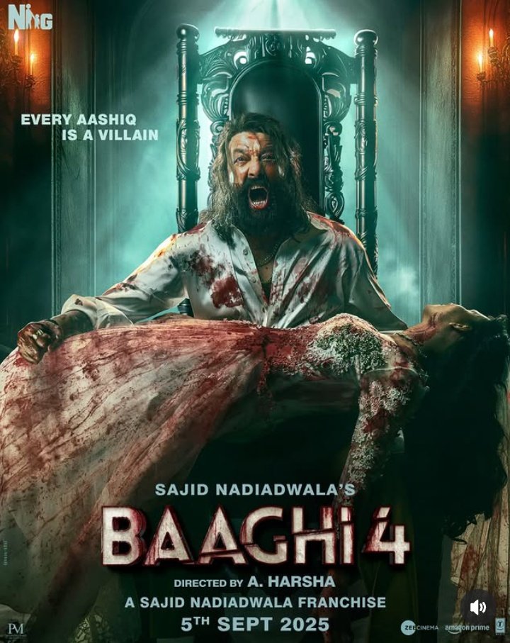 Movie's villain is revealed . The poster was cringe,fireee 😩❤️‍🔥 it's feeling me goosebumps whenever I see this🔥 It will be a fully action movie . Excited for baaghi 4 #Baaghi4 #TigerShroff #SanjayDutt