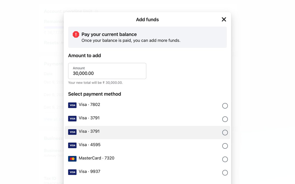 🚨 Extremely frustrated with <a href="/facebook/">Facebook</a>  support! 
UPI &amp; NetBanking: "Clear your balance" error.
Card payment: Endless loop of verification, even after success.
No resolution from internal support despite multiple attempts! <a href="/Meta/">Meta</a> <a href="/MetaforBusiness/">Meta for Business</a> , please help ASAP! 🙏 #metaad