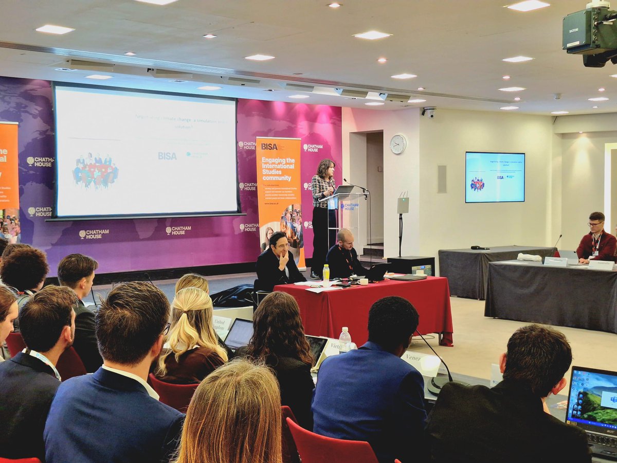 BISA - British International Studies Association (@mybisa) on Twitter photo BISA #climatesim 2025
<a href="/ruthtownend/">Ruth Townend</a> has just given a keynote speech to begin proceedings at <a href="/ChathamHouse/">Chatham House</a>
Feat. delegations from:
<a href="/Aston_PIR/">Aston Politics and International Relations</a>
<a href="/BhamPolsis/">POLSIS Birmingham</a>
<a href="/uniofeastanglia/">UEA</a>
<a href="/LSEIRDept/">LSE Intl Relations</a>
<a href="/GoldsmithsPolit/">Goldsmiths Politics</a>
<a href="/ShefUniPolitics/">Sheffield Politics and International Relations</a>
+more
👉bisa.ac.uk/news/climate-n…
<a href="/MarkAlanWebber/">Mark Alan Webber</a> <a href="/JulietDryden/">Juliet Dryden / BISA</a> BISA #climatesim 2025
<a href="/ruthtownend/">Ruth Townend</a> has just given a keynote speech to begin proceedings at <a href="/ChathamHouse/">Chatham House</a>
Feat. delegations from:
<a href="/Aston_PIR/">Aston Politics and International Relations</a>
<a href="/BhamPolsis/">POLSIS Birmingham</a>
<a href="/uniofeastanglia/">UEA</a>
<a href="/LSEIRDept/">LSE Intl Relations</a>
<a href="/GoldsmithsPolit/">Goldsmiths Politics</a>
<a href="/ShefUniPolitics/">Sheffield Politics and International Relations</a>
+more
👉bisa.ac.uk/news/climate-n…
<a href="/MarkAlanWebber/">Mark Alan Webber</a> <a href="/JulietDryden/">Juliet Dryden / BISA</a>