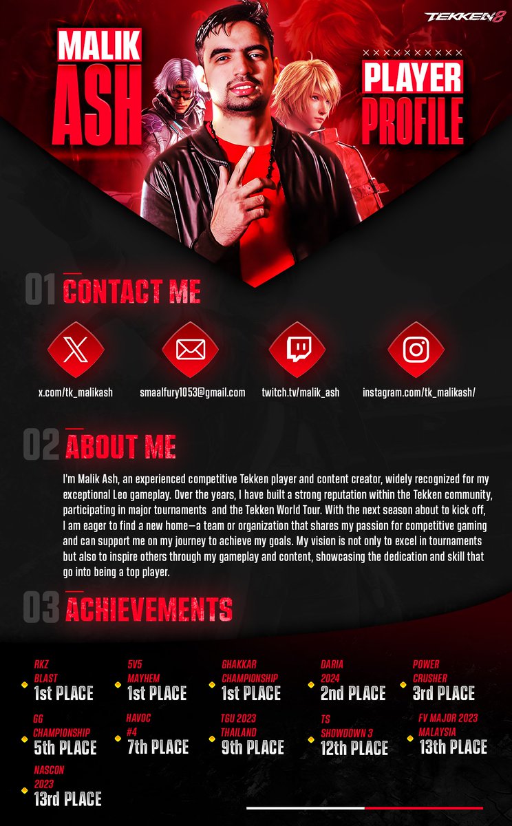 Tk_Malikash's tweet photo. With the ongoing support and the return of events like TWT and EWC, I'm excited to announce that I am now a free agent and on the lookout for a new team to continue my journey. Retweets and vouches are greatly appreciated. For more details, feel free to reach out to me via DMs or contact @MISE3RY @DjangoESPORT