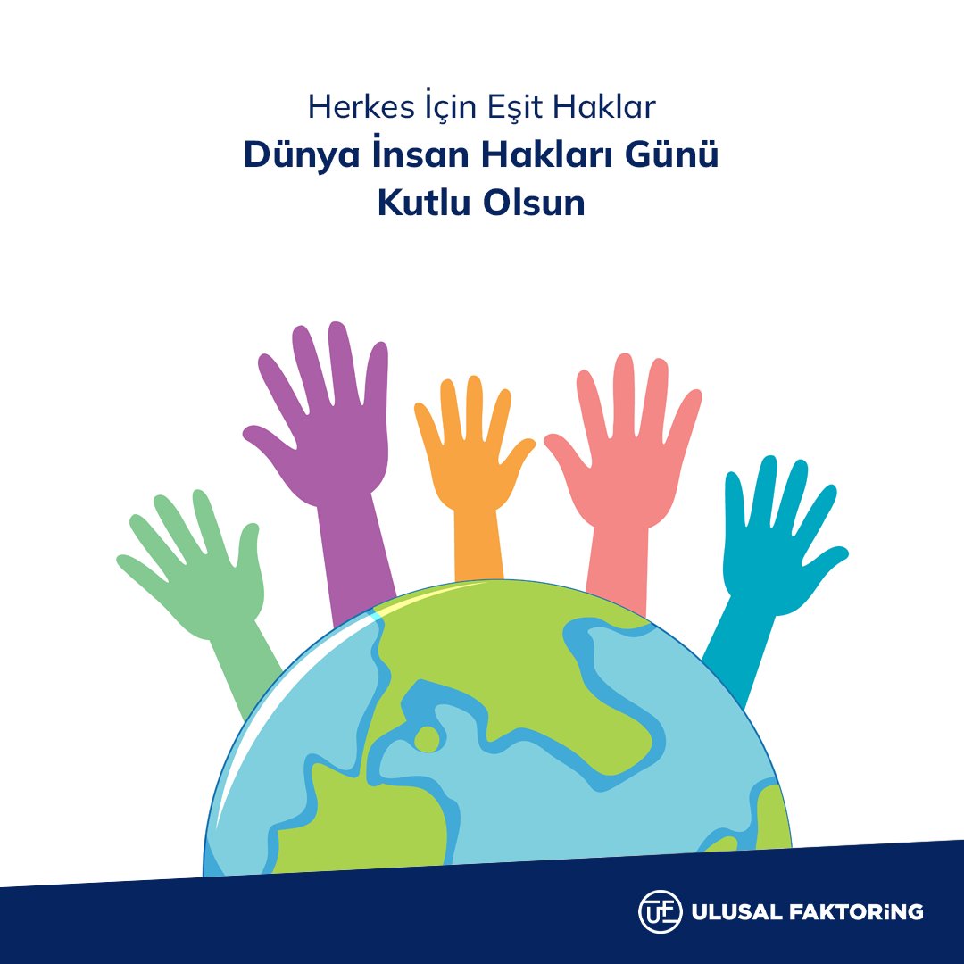 İnsan hakları, bir ayrıcalık değil, herkesin doğuştan sahip olduğu evrensel bir haktır. Dünya İnsan Hakları Günü'nde, her bireyin haklarına saygı göstererek daha adil bir dünya için birlikte adım atalım.

#UlusalFaktoring #DünyaİnsanHaklarıGünü #Eşitlik #Adalet